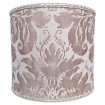 Drum Lampshade in Fortuny Fabric Pearl Grey & Antique White Lucrezia Pattern