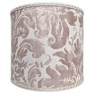 Drum Lampshade in Fortuny Fabric Pearl Grey & Antique White Lucrezia Pattern