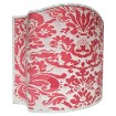 Venetian Lamp Shade Fortuny Fabric Corone Red & Beige Half Lampshade