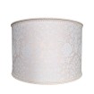 Drum Lampshade in Fortuny Fabric Moonlight & White Alberelli Pattern