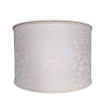 Drum Lampshade in Fortuny Fabric Moonlight & White Alberelli Pattern