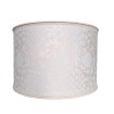 Drum Lampshade in Fortuny Fabric Moonlight & White Alberelli Pattern