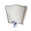 Wall Sconce Venetian Clip On Shield Shade in Bronze and Silver Silk Jacquard Rubelli Les Indes Galantes Pattern