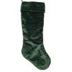 Luxury Christmas Stocking with Cuff Luigi Bevilacqua Silk Heddle Velvet Olive Green Fiere Pattern