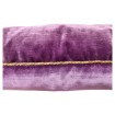 Embroidered Purple Rubelli Velvet Pillow with Corner Tassels