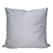 Housse de Coussin Fait Main en Tissu Fortuny Bivio Bleu-Gris et Argent