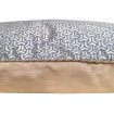 Housse de Coussin Fait Main en Tissu Fortuny Bivio Bleu-Gris et Argent