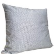 Housse de Coussin Fait Main en Tissu Fortuny Bivio Bleu-Gris et Argent Fortuny 