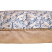 Throw Pillow Cushion Cover in Fortuny Fabric Indigo Blue & Silvery Gold Richelieu Pattern Fortuny 