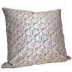 Throw Pillow Cushion Cover in Fortuny Fabric Indigo Blue & Silvery Gold Richelieu Pattern Fortuny 