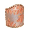 Wall Sconce Clip-On Shield Shade Fortuny Fabric Burnt Apricot & Silvery Gold Barberini Pattern Half Lamp Shade