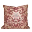 Housse de Coussin Fait Main en Tissu Fortuny Sevigne Bordeaux et Or