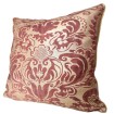 Housse de Coussin Fait Main en Tissu Fortuny Sevigne Bordeaux et Or