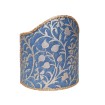 Wall Sconce Clip-On Lamp Shade Fortuny Fabric Blue & Silvery Gold Granada Pattern