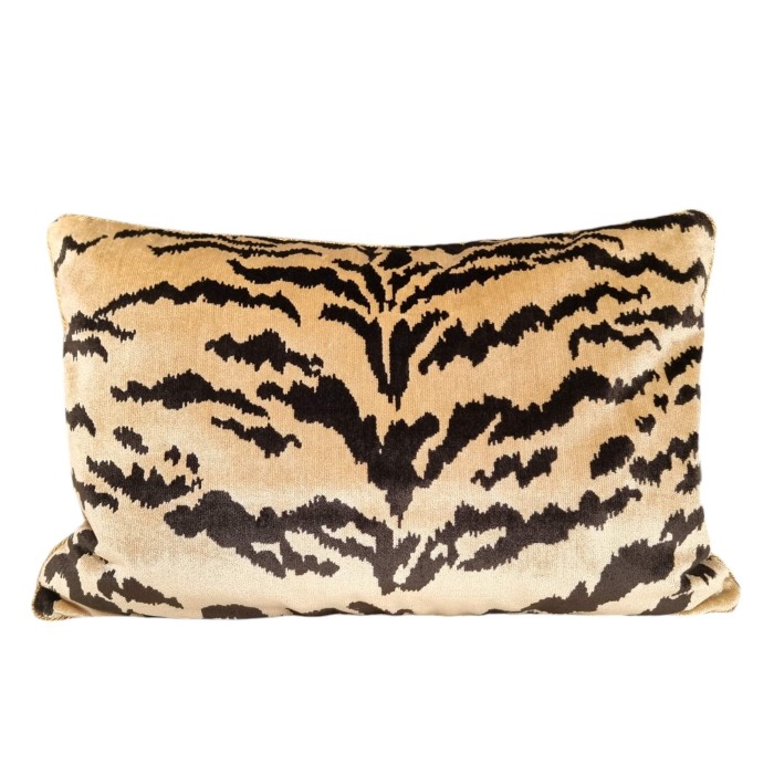 Housse de Coussin Fait Main en Velour Luigi Bevilacqua Tigre Sable Luigi Bevilacqua 