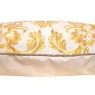 Housse de Coussin Fait Main en Tissu Fortuny Demedici Jaune et Blanc