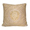 Housse de Coussin Fait Main en Tissu Fortuny Orsini Vert et Or