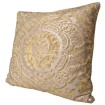 Housse de Coussin Fait Main en Tissu Fortuny Orsini Vert et Or