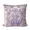 Throw Pillow Cushion Cover Fortuny Fabric Royal Purple and Silvery Gold Carnavalet Pattern Fortuny 