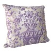 Throw Pillow Cushion Cover Fortuny Fabric Royal Purple and Silvery Gold Carnavalet Pattern