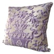 Throw Pillow Cushion Cover Fortuny Fabric Royal Purple and Silvery Gold Carnavalet Pattern