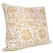 Housse de Coussin Fait Main en Tissu Fortuny Cimarosa Jaune et Blanc