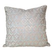 Housse de Coussin Fait Main en Tissu Fortuny Delfino Aquamarine et Or