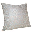 Throw Pillow Cushion Cover Fortuny Fabric Aquamarine & Silvery Gold Delfino Pattern