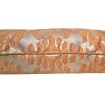 Double Sided Fortuny Fabric Pillow Cover Burnt Apricot & Silvery Gold Barberini Pattern