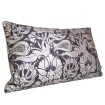 Housse de Coussin Fait Main en Tissu Fortuny Melagrana Noir et Argent