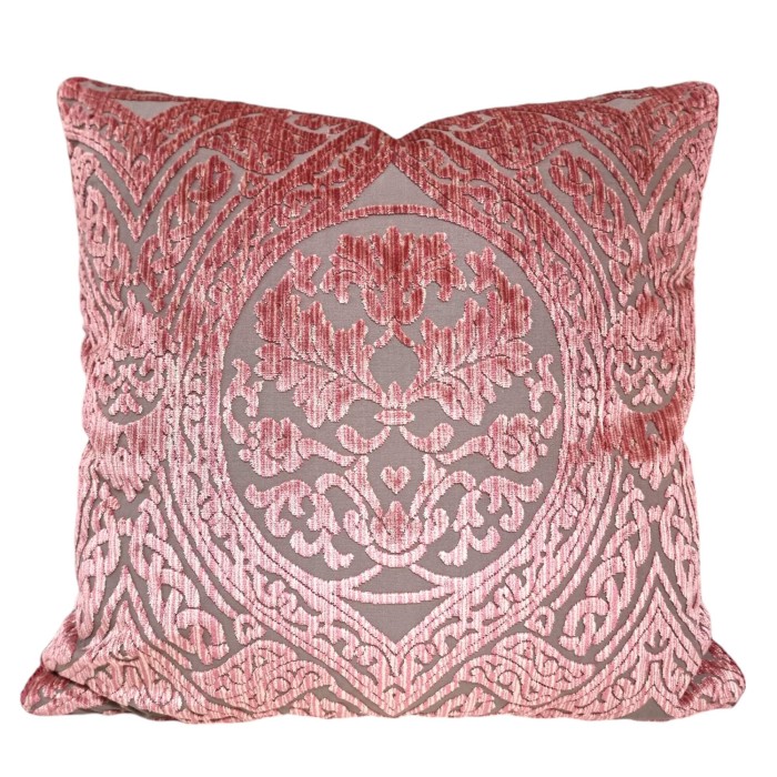 Housse de Coussin Fait Main en Velour Luigi Bevilacqua Da Vinci Rose Antique