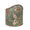 Wall Sconce Clip On Shield Shade in Green and Gold Silk Jacquard Rubelli Les Indes Galantes Pattern