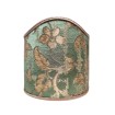 Wall Sconce Clip On Shield Shade in Green and Gold Silk Jacquard Rubelli Les Indes Galantes Pattern