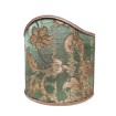 Wall Sconce Clip On Shield Shade in Green and Gold Silk Jacquard Rubelli Les Indes Galantes Pattern