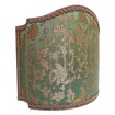 Venetian Lampshade in Rubelli Silk Jacquard Fabric Green and Gold Les Indes Galantes Pattern Half Lamp Shade