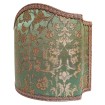 Venetian Lampshade in Rubelli Silk Jacquard Fabric Green and Gold Les Indes Galantes Pattern Half Lamp Shade