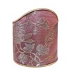 Wall Sconce Clip-On Shield Shade Mauve and Gold Silk Brocade Madama Butterfly Rubelli Fabric Mini Lampshade