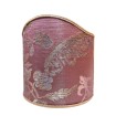 Wall Sconce Clip-On Shield Shade Mauve and Gold Silk Brocade Madama Butterfly Rubelli Fabric Mini Lampshade