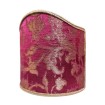 Wall Sconce Clip On Shield Shade in Cardinal and Gold Silk Jacquard Rubelli Les Indes Galantes Pattern