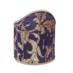 Wall Sconce Clip On Shield Shade in Blue Purple and Gold Silk Jacquard Rubelli Les Indes Galantes Pattern