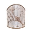 Clip-On Mini Lampshade Rubelli Ruzante Mother of Pearl Silk Damask Fabric Shield Shade