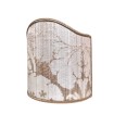 Clip-On Mini Lampshade Rubelli Ruzante Mother of Pearl Silk Damask Fabric Shield Shade