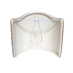 Clip-On Shield Shade Rubelli Fabric Ivory Diaspro Pattern