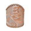 Wall Sconce Clip-On Shield Shade Fortuny Fabric Warm French Brown & Gold Sevigne Pattern Mini Lampshade Fortuny 