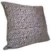 Housse de Coussin Fait Main en Tissu Fortuny Rabat Noir et Argent