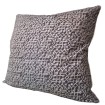 Housse de Coussin Fait Main en Tissu Fortuny Rabat Noir et Argent