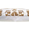 Fortuny Fabric Lumbar Pillow Case in Caramel & White Glicine Pattern