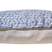 Housse de Coussin Fait Main en Tissu Fortuny Rabat Bleu et Argent