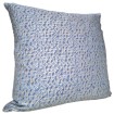 Housse de Coussin Fait Main en Tissu Fortuny Rabat Bleu et Argent