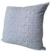 Housse de Coussin Fait Main en Tissu Fortuny Rabat Bleu et Argent